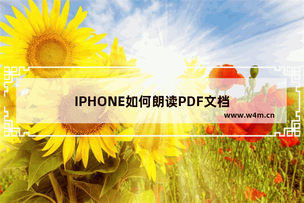 IPHONE如何朗读PDF文档