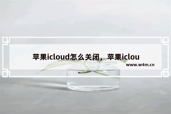 苹果icloud怎么关闭，苹果icloud怎么关闭共享