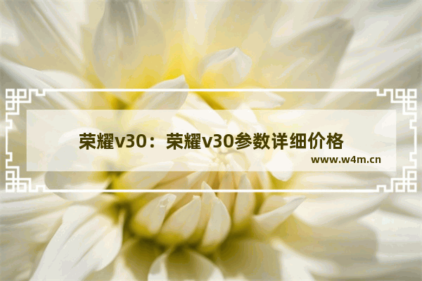 荣耀v30：荣耀v30参数详细价格