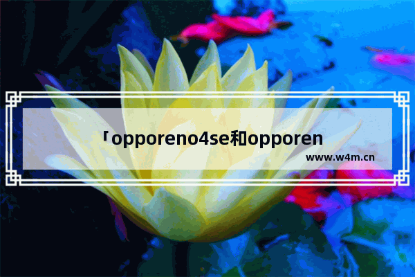 「opporeno4se和opporeno4哪个好」(opporeno4se和opporeno4哪个好用)