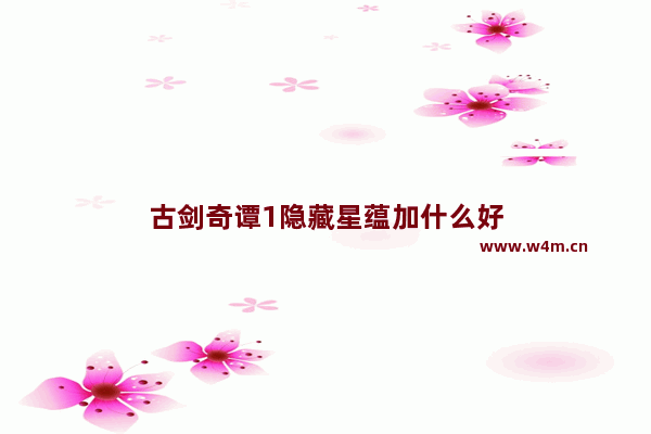 古剑奇谭1隐藏星蕴加什么好