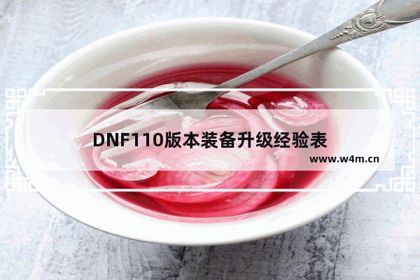 DNF110版本装备升级经验表