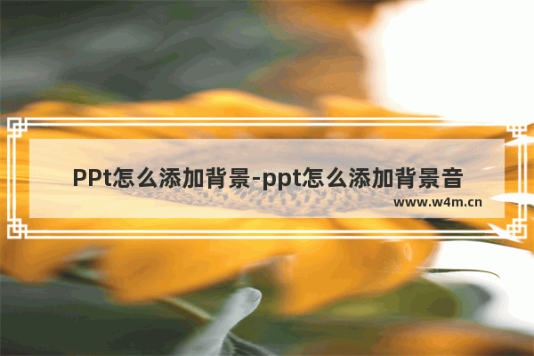 PPt怎么添加背景-ppt怎么添加背景音乐