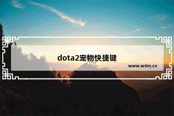 dota2宠物快捷键