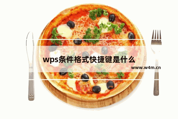 wps条件格式快捷键是什么