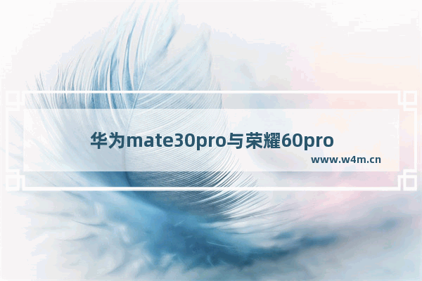 华为mate30pro与荣耀60pro