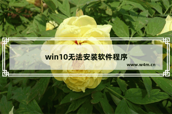 win10无法安装软件程序