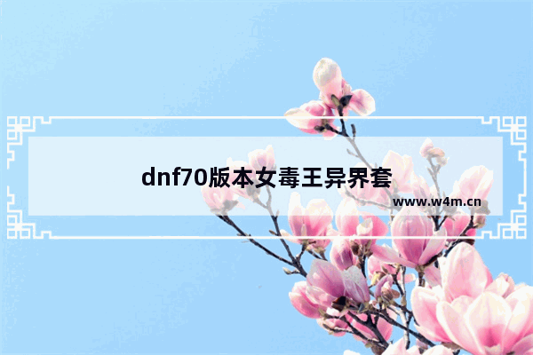 dnf70版本女毒王异界套