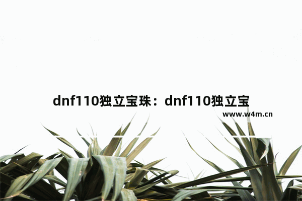 dnf110独立宝珠：dnf110独立宝珠有哪些