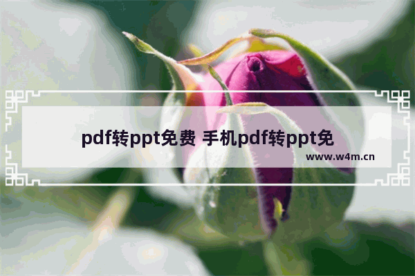 pdf转ppt免费 手机pdf转ppt免费软件