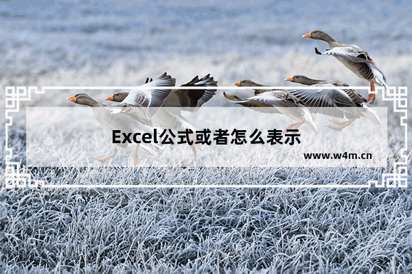 Excel公式或者怎么表示