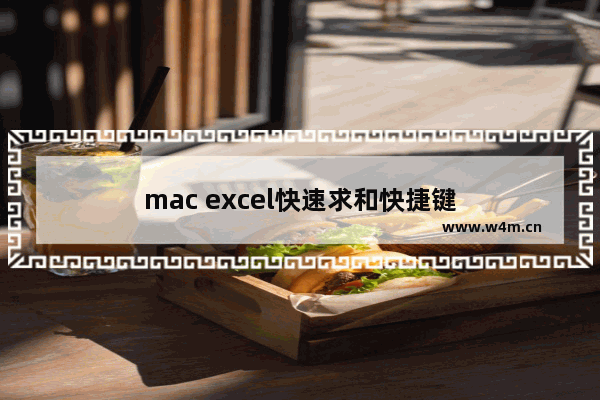 mac excel快速求和快捷键