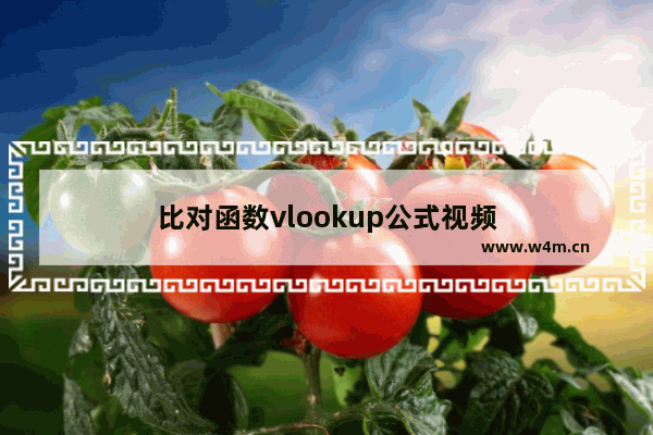 比对函数vlookup公式视频