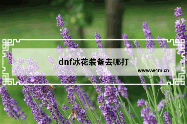 dnf冰花装备去哪打