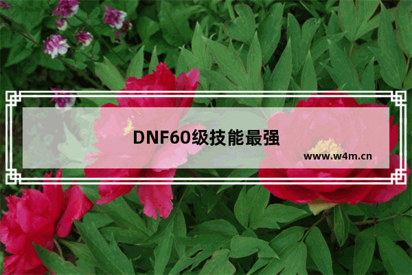 DNF60级技能最强