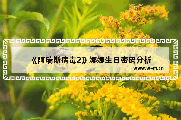 《阿瑞斯病毒2》娜娜生日密码分析