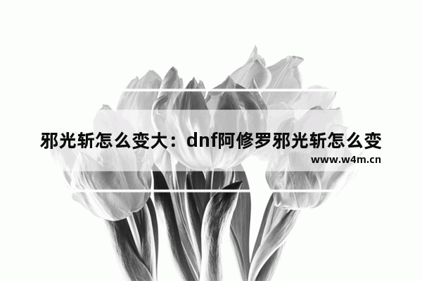 邪光斩怎么变大：dnf阿修罗邪光斩怎么变大