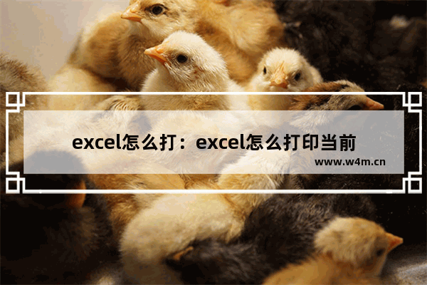 excel怎么打：excel怎么打印当前页面