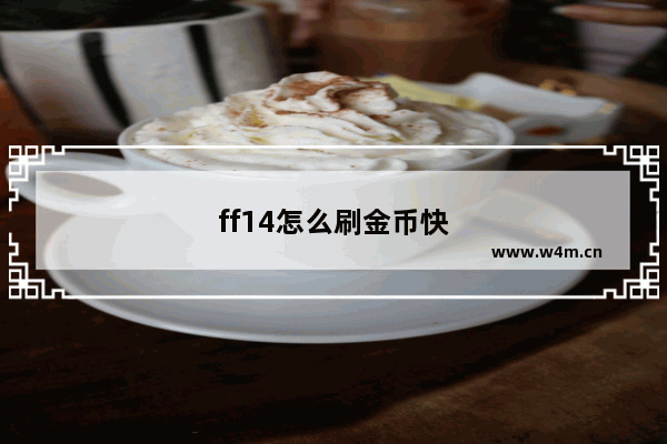 ff14怎么刷金币快