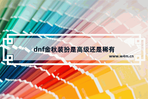 dnf金秋装扮是高级还是稀有