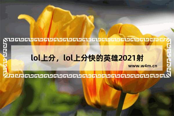 lol上分，lol上分快的英雄2021射手