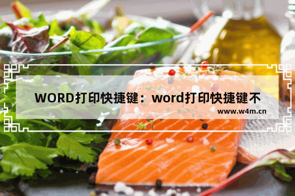 WORD打印快捷键：word打印快捷键不能用