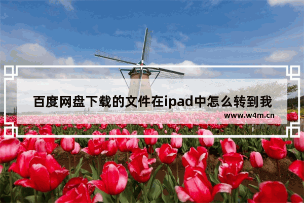 百度网盘下载的文件在ipad中怎么转到我的文件