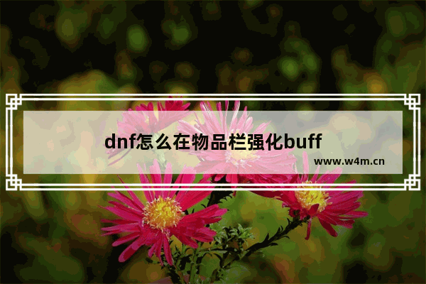 dnf怎么在物品栏强化buff