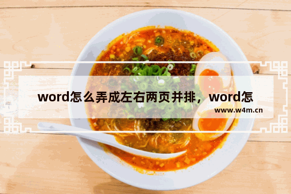 word怎么弄成左右两页并排，word怎么弄成左右两页并排字体还可以单独复制