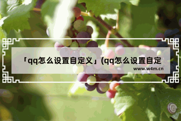 「qq怎么设置自定义」(qq怎么设置自定义称号)