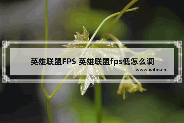 英雄联盟FPS 英雄联盟fps低怎么调