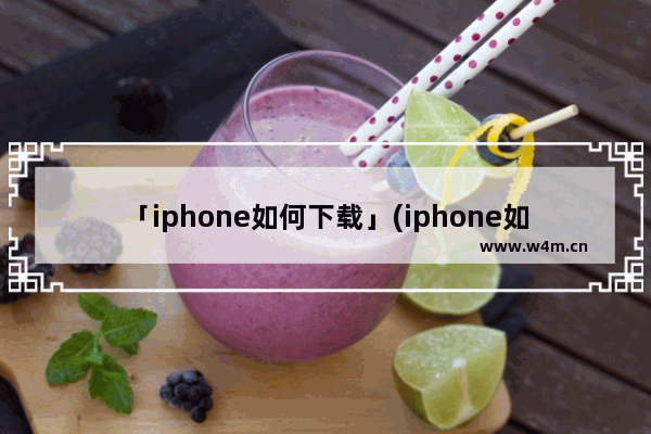 「iphone如何下载」(iphone如何下载b站视频)