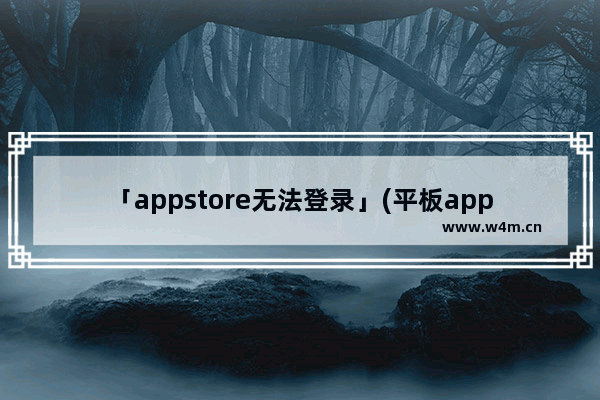 「appstore无法登录」(平板appstore无法登录解决办法)