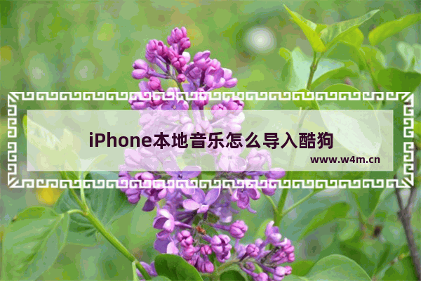 iPhone本地音乐怎么导入酷狗