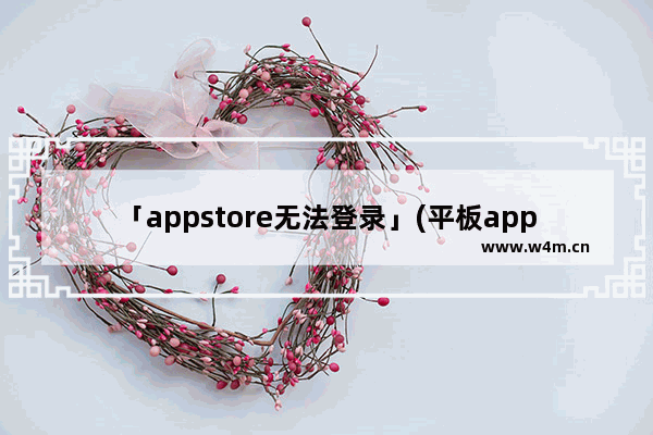 「appstore无法登录」(平板appstore无法登录解决办法)