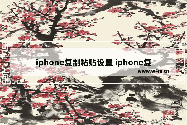 iphone复制粘贴设置 iphone复制粘贴设置不想保留原格式