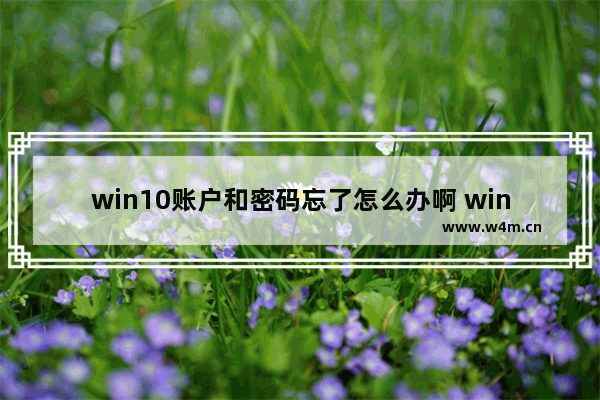 win10账户和密码忘了怎么办啊 win10账户密码丢失怎么办