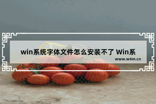 win系统字体文件怎么安装不了 Win系统字体安装失败的解决方案