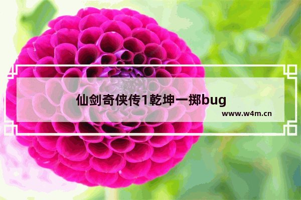 仙剑奇侠传1乾坤一掷bug