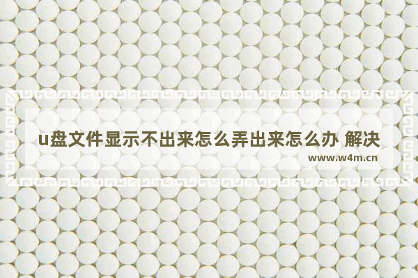 u盘文件显示不出来怎么弄出来怎么办 解决U盘文件无法显示的问题