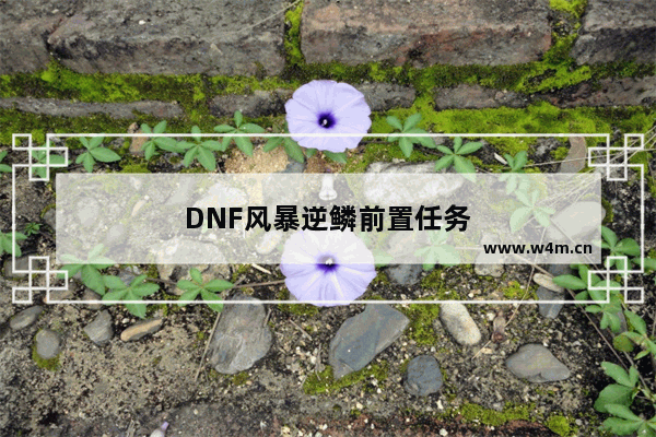 DNF风暴逆鳞前置任务