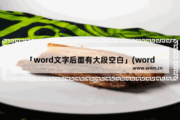 「word文字后面有大段空白」(word文字后面有大段空白下一行不上去)