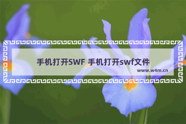 手机打开SWF 手机打开swf文件