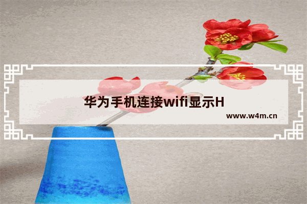 华为手机连接wifi显示H