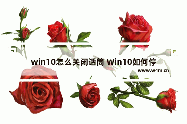 win10怎么关闭话筒 Win10如何停用话筒