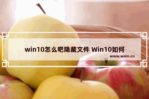 win10怎么吧隐藏文件 Win10如何显示隐藏文件