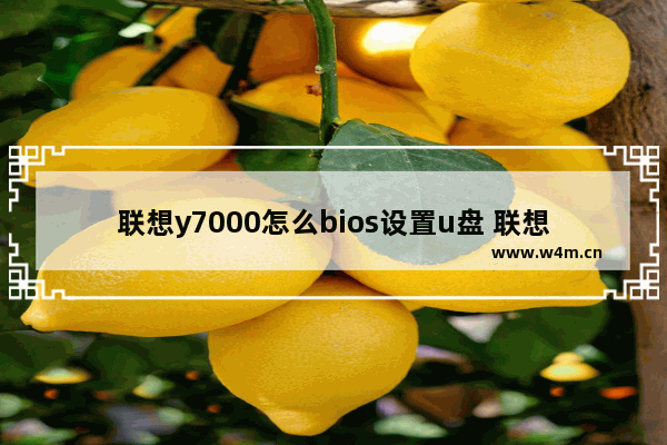 联想y7000怎么bios设置u盘 联想y7000如何设置BIOS启动U盘