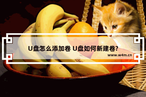 U盘怎么添加卷 U盘如何新建卷?