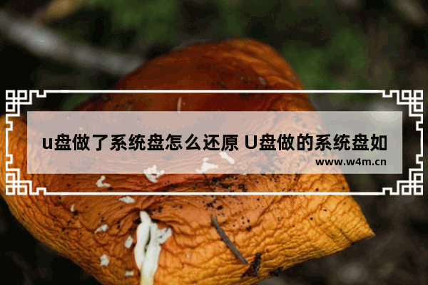 u盘做了系统盘怎么还原 U盘做的系统盘如何恢复