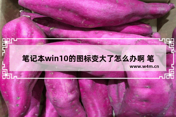 笔记本win10的图标变大了怎么办啊 笔记本电脑Win10图标异常放大处理